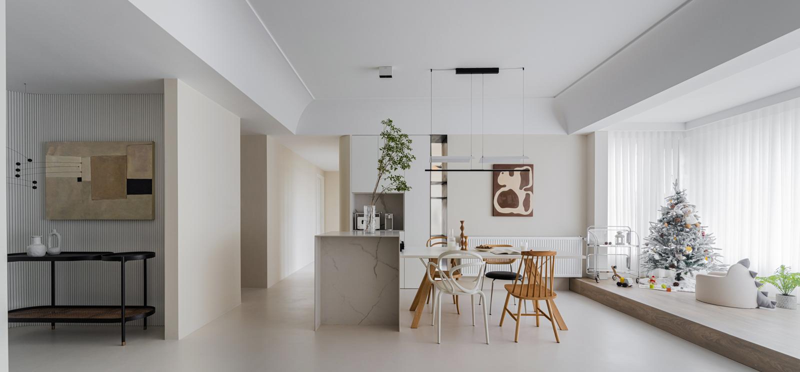 Tanjong Pagar loft open-plan living by One Home Interiors